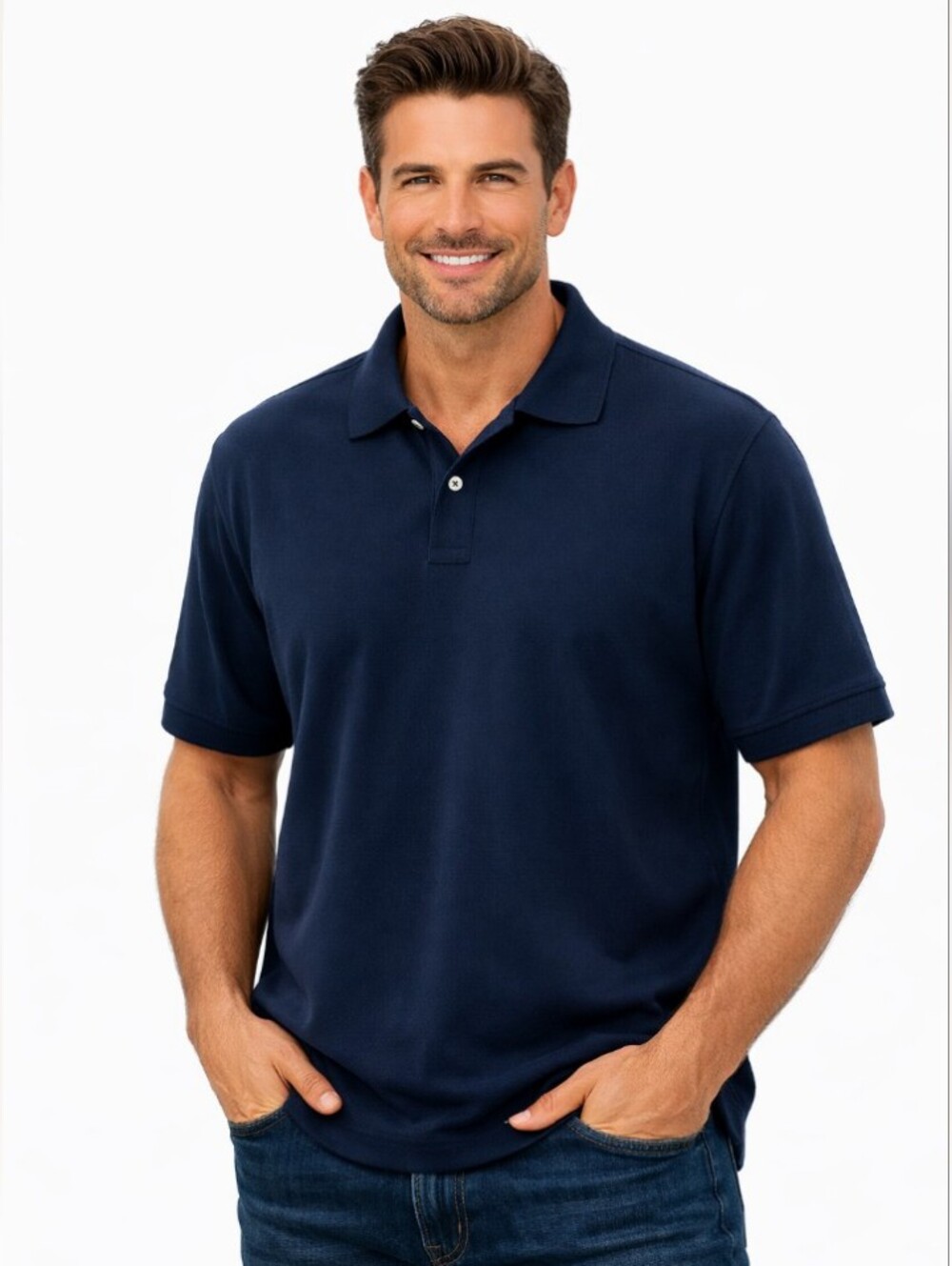 "GAP" Men’s XL Navy Pique Polo — Excellent Condition